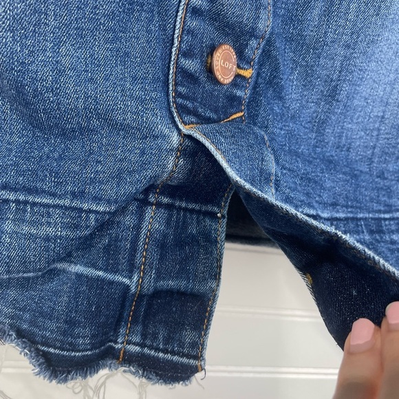 Loft Denim Button Up Front Dark Wash Skirt 6 Women’s EUC - Picture 9 of 9